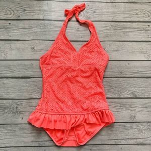Circo bright orange swimsuit-girls M